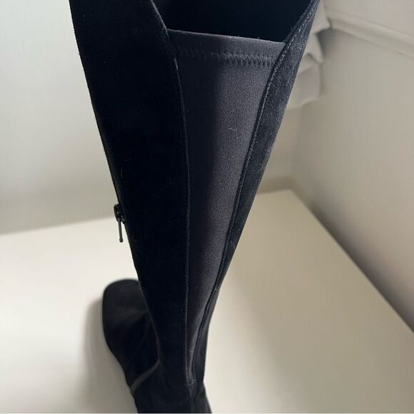 Stuart Weitzman Boots Suede Over The Knee Black Size 6 - Picture 4 of 10